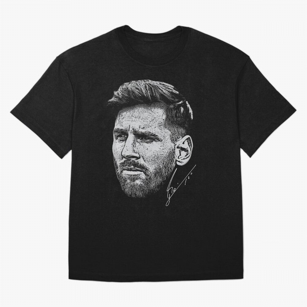 Lionel Messi Signed Boxy T-Shirt Honor the Beautiful Game during Match Day Hype around FIFA World Cup 2026, Mbappe and Neymar, Brazil, Supporter Pride, Iconic Celebrations, Legendary Names and Global Match Day Energy; Perfect for Supporters Who
