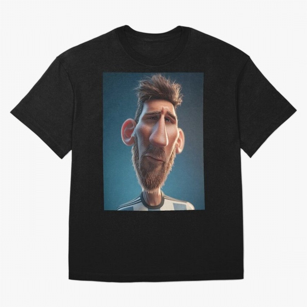 Lionel Messi Funny Soccer Cartoon Football Star Oversized T-Shirt Live the Energy of the FIFA World Cup 2026 USA Canada Mexico Journey through Messi, Neymar and Mbappe Highlights, England, France and Netherlands Pride, Supporter Pride, Iconic
