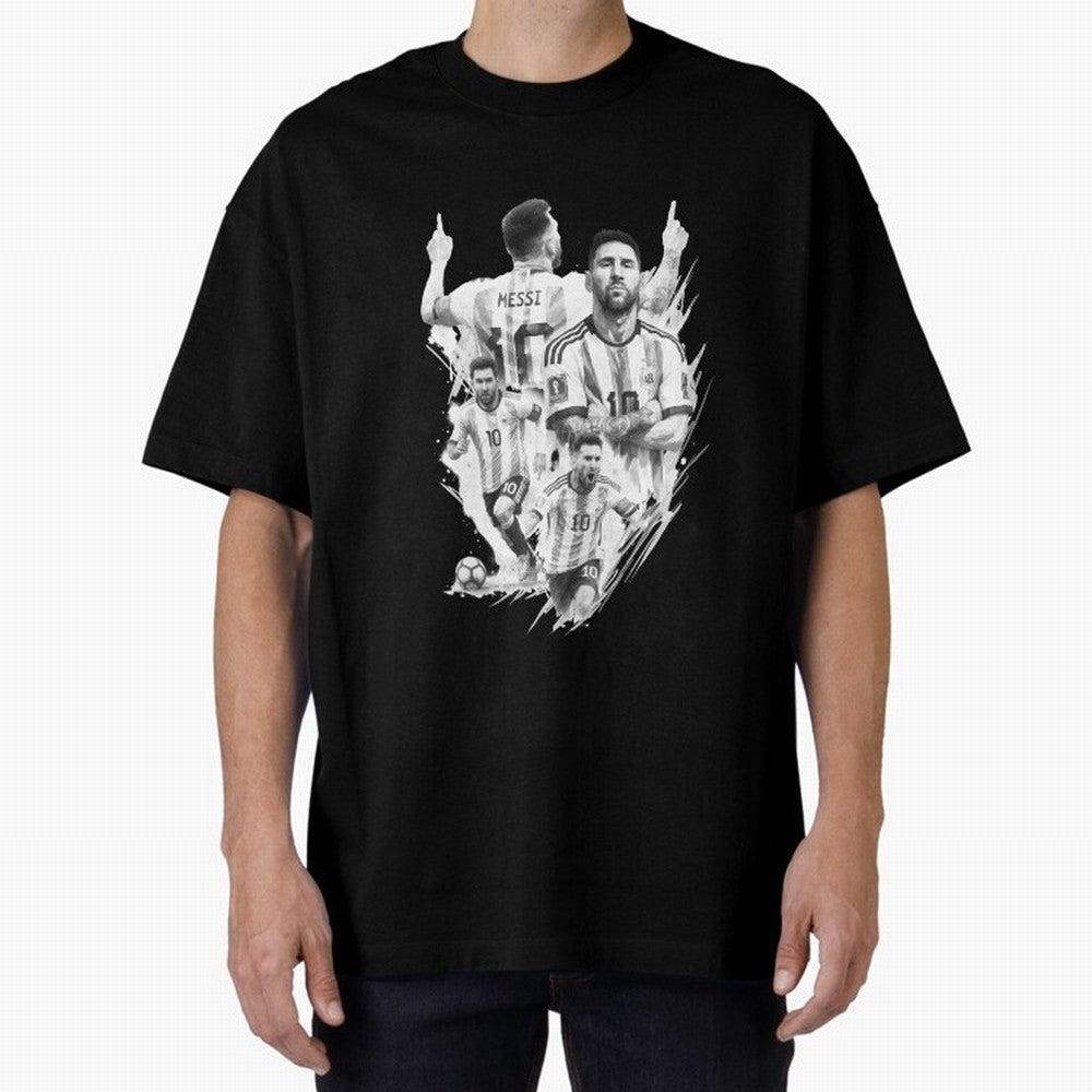 BLACK WHITE Lionel Messi watercolor illustration Classic T-Shirt Spotlight Match Day Hype around FIFA World Cup 2026 Group Stage, Messi, Brazil, Retro Football Energy, Iconic Rivalries, Trophy Chase Drama and Stadium Atmosphere; Built for