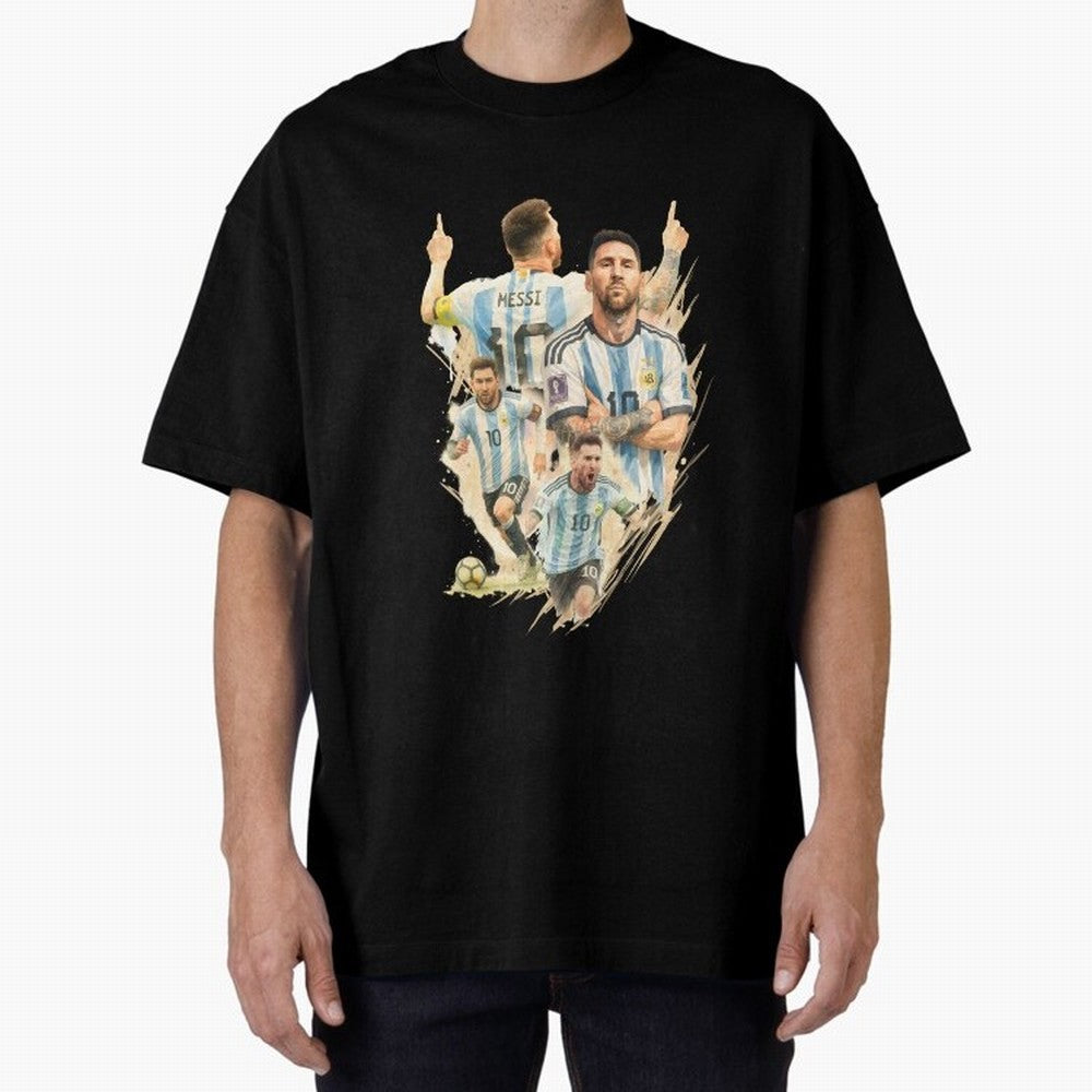 Lionel Messi watercolor illustration art Classic T-Shirt Represent Fans Who Live for Global Football Passion for FIFA World Cup 2026 USA Canada Mexico, Built around Mbappe, France and Portugal, Sports Nostalgia, International Competition, Famous