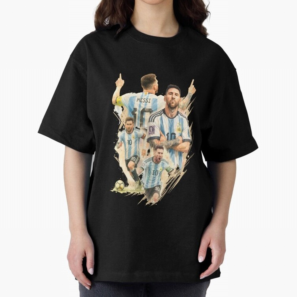 Lionel Messi watercolor illustration art Classic T-Shirt Represent Fans Who Live for Global Football Passion for FIFA World Cup 2026 USA Canada Mexico, Built around Mbappe, France and Portugal, Sports Nostalgia, International Competition, Famous