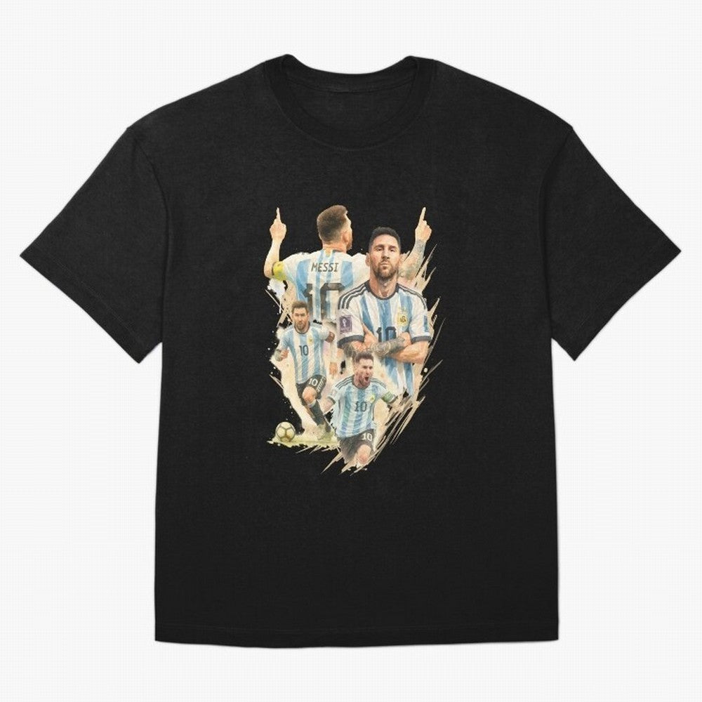Lionel Messi watercolor illustration art Classic T-Shirt Represent Fans Who Live for Global Football Passion for FIFA World Cup 2026 USA Canada Mexico, Built around Mbappe, France and Portugal, Sports Nostalgia, International Competition, Famous