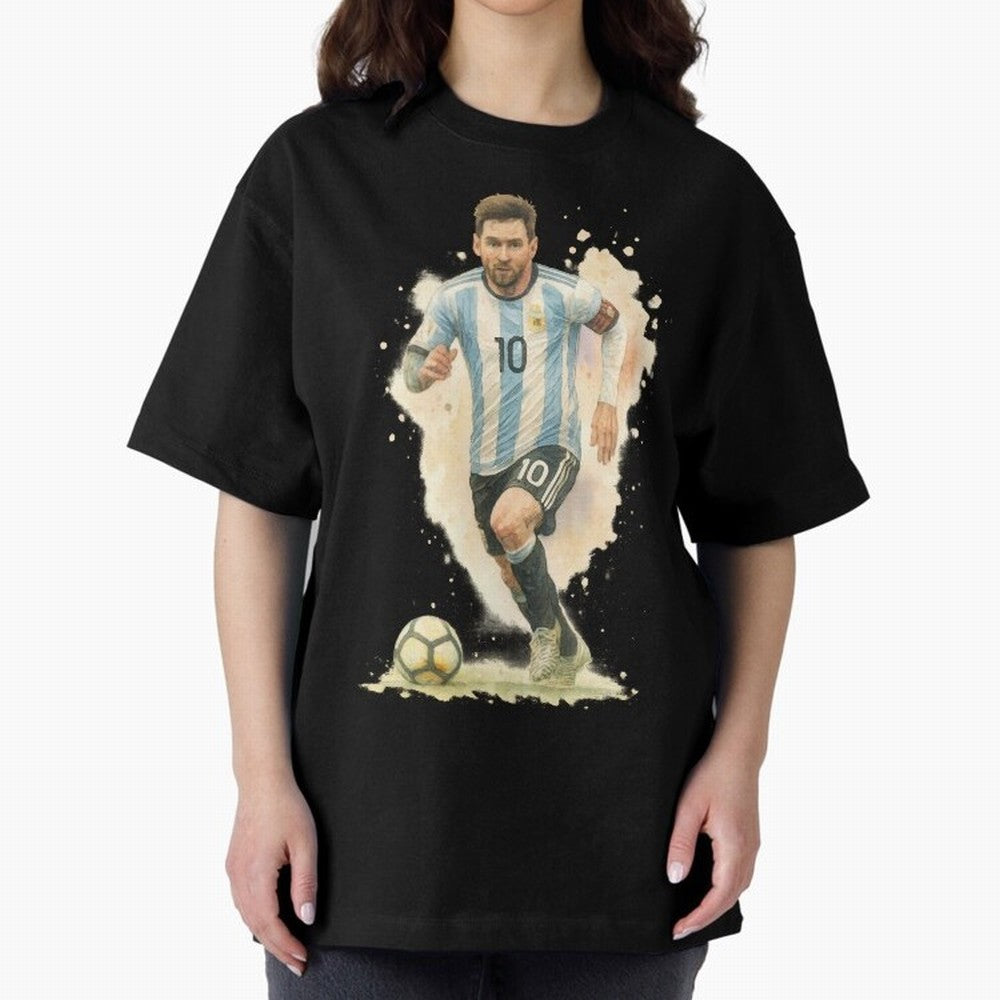 skills Lionel Messi watercolor illustration Classic T-Shirt Show Your Tournament Heart for FIFA World Cup 2026 Spirit, Inspired by Germany, Cristiano Ronaldo, Haaland and CR7, Championship Spirit, Famous Goals, Roaring Crowds and International