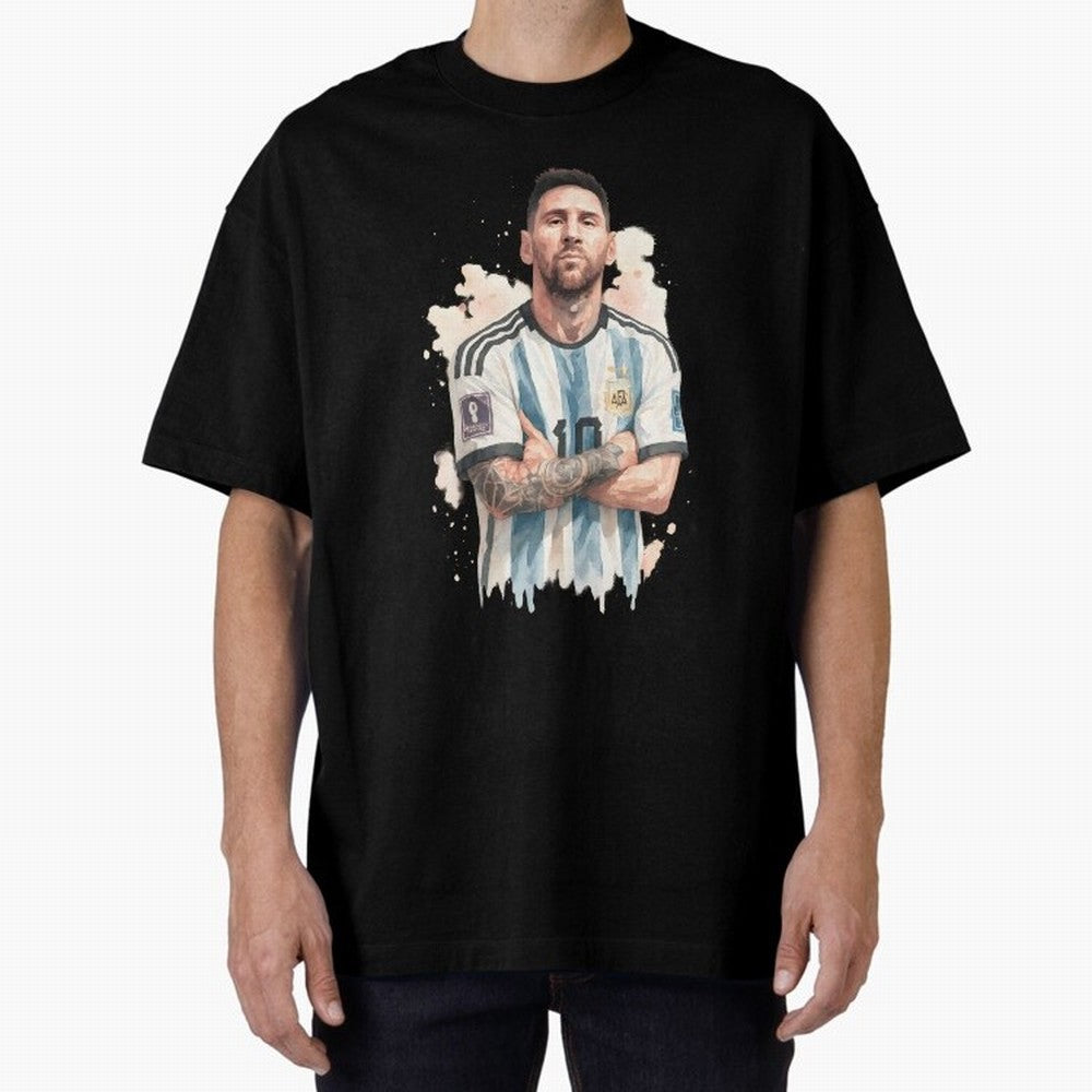 Lionel Messi watercolor illustration Classic T-Shirt Show Up for the Glory of Match Day Hype around FIFA World Cup 2026 USA Canada Mexico, Mbappe, England and Germany, Match Day Excitement, Supporter Culture, Golden Goals and Global Football