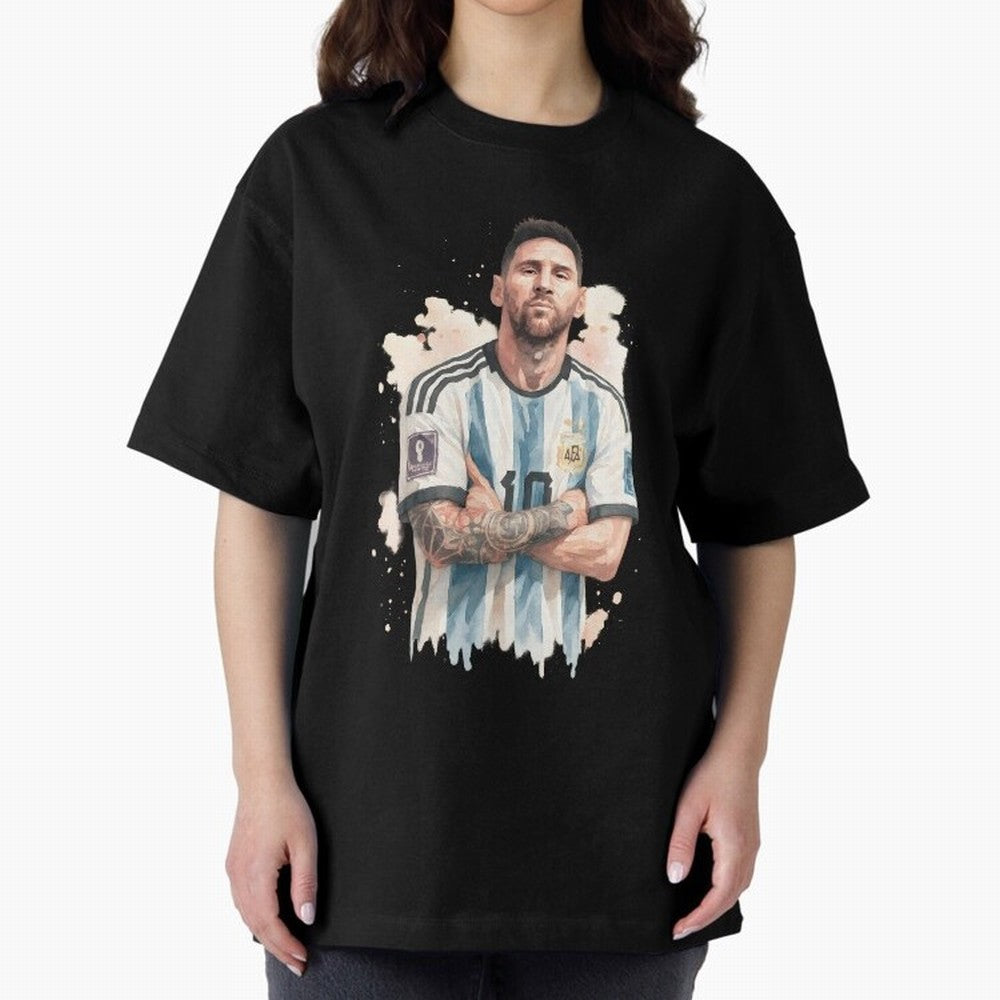 Lionel Messi watercolor illustration Classic T-Shirt Show Up for the Glory of Match Day Hype around FIFA World Cup 2026 USA Canada Mexico, Mbappe, England and Germany, Match Day Excitement, Supporter Culture, Golden Goals and Global Football