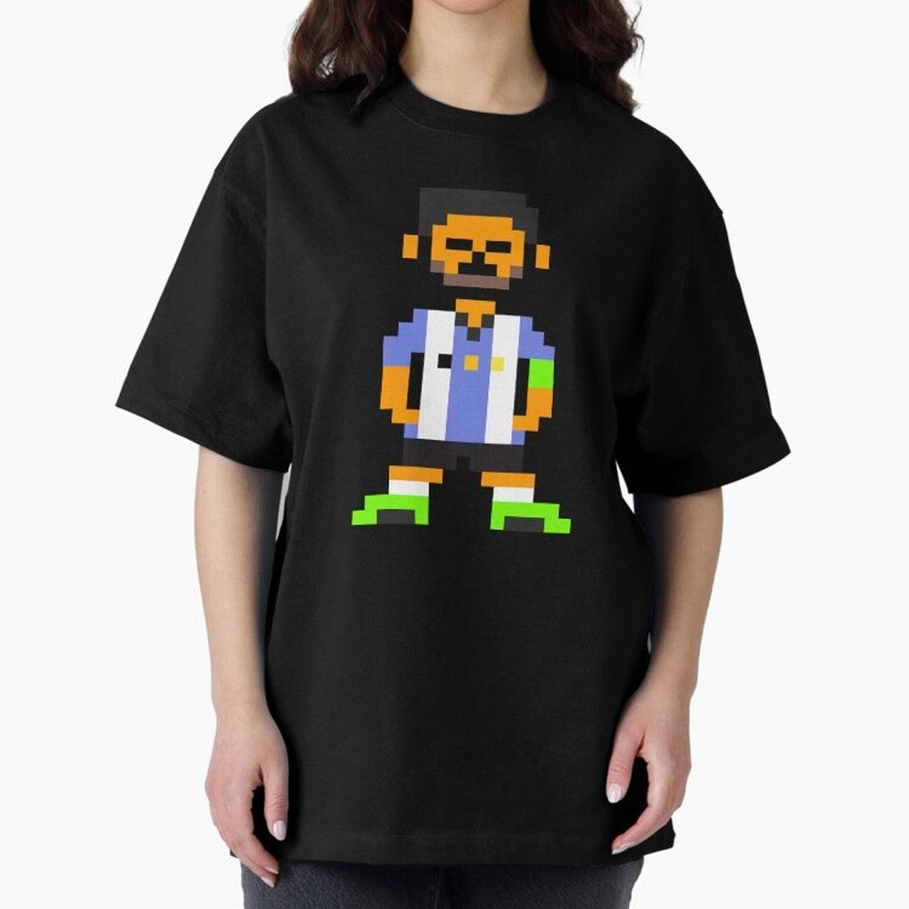 Pixel Pose Messi Oversized T-Shirt Fuel Your Fan Pride for FIFA World Cup 2026 USA Canada Mexico Featuring Mbappe and Neymar, Argentina Energy, Worldwide Fan Energy, Dramatic Goals, Stadium Lights and Championship Celebrations; Ideal for Passionate