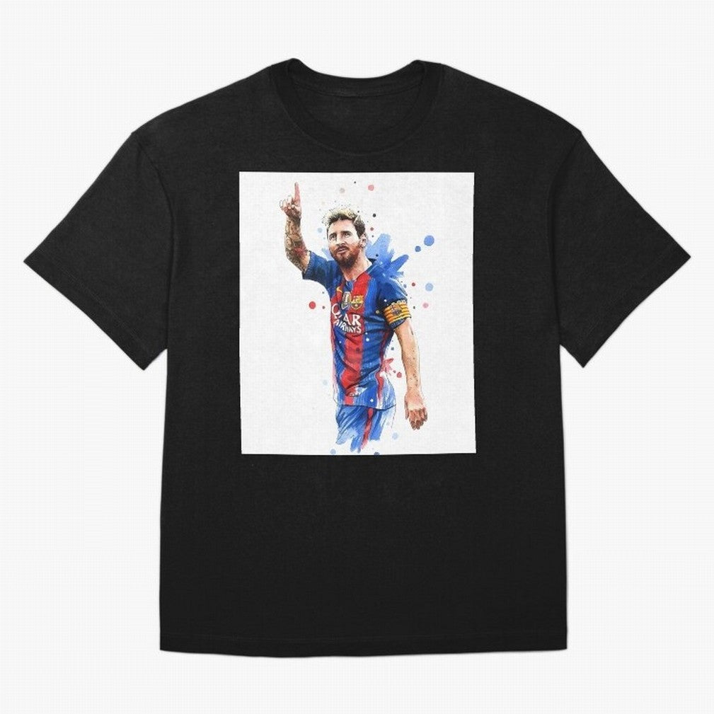 Lionel Messi Barcelona football legend Oversized T-Shirt Support FIFA World Cup 2026 USA Canada Mexico for Fans of Messi, Neymar and Mbappe and France and Portugal, Bringing Sports Nostalgia, International Competition, Famous Players and