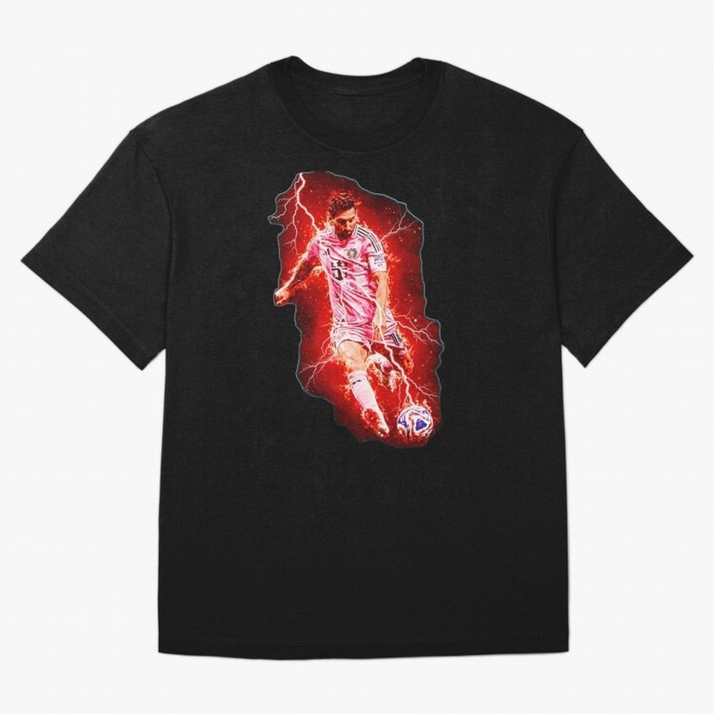 Messi The Goat (HD) High Definition Design | Exclusive Fanart Oversized T-Shirt Create the FIFA World Cup 2026 USA Canada Mexico Journey through Messi, CR7 and Mbappe Highlights, Argentina, France and Brazil Pride, Match Day Excitement, Supporter