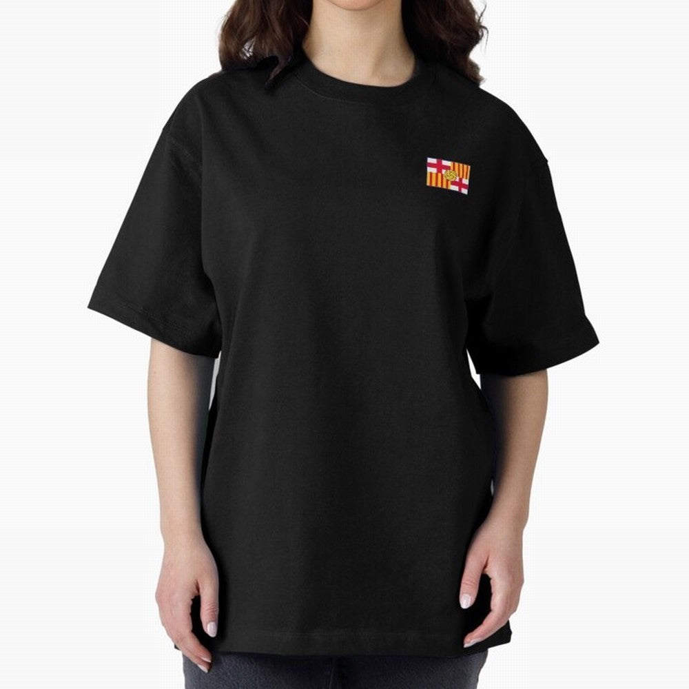Vintage Catalan Football Heritage Flag Oversized T-Shirt Enjoy FIFA World Cup 2026 Group Stage Spirit, Capturing France, CR7, Global Supporter Spirit, Legendary Goals, National Colors and Tournament Celebration; Perfect for Supporters Who Want Bold