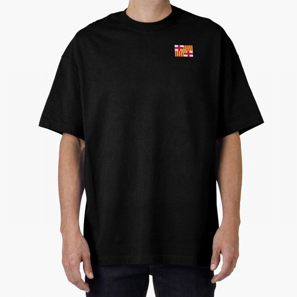 Vintage Catalan Football Heritage Flag Oversized T-Shirt Enjoy FIFA World Cup 2026 Group Stage Spirit, Capturing France, CR7, Global Supporter Spirit, Legendary Goals, National Colors and Tournament Celebration; Perfect for Supporters Who Want Bold