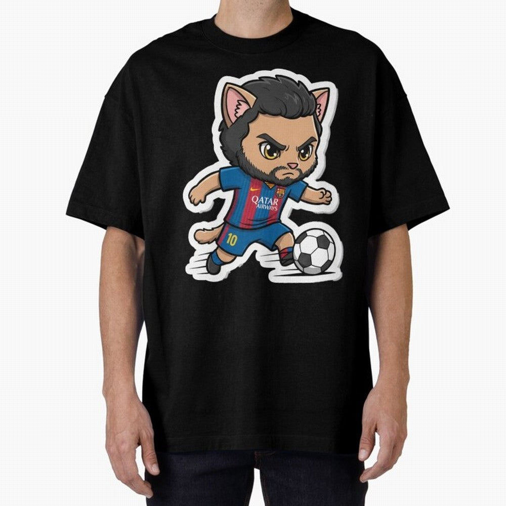 Fcb - Fc Barcelona | Cute Cat Messi with Jersey Barcelona Classic T-Shirt Bring Match Day Fire to the FIFA World Cup 2026 Journey through Neymar Highlights, Argentina and Brazil Pride, Stadium Memories, Football Loyalty, International Chants and