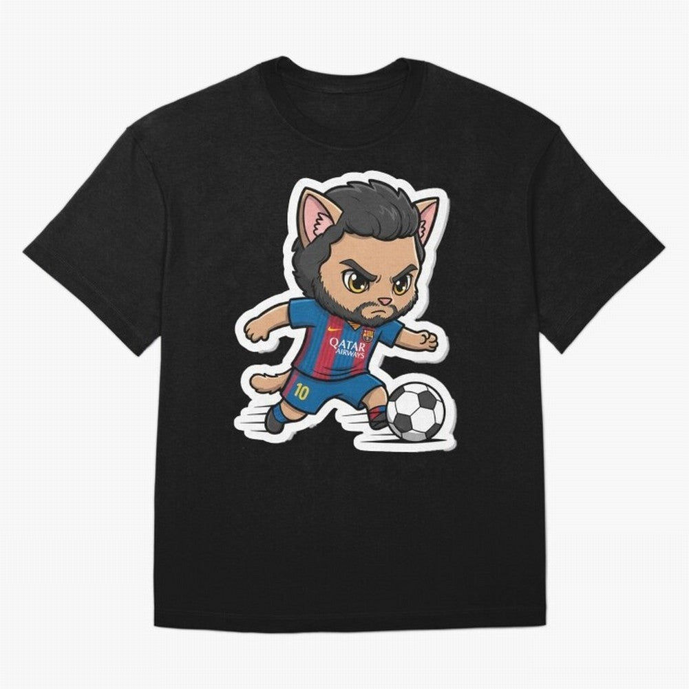Fcb - Fc Barcelona | Cute Cat Messi with Jersey Barcelona Classic T-Shirt Bring Match Day Fire to the FIFA World Cup 2026 Journey through Neymar Highlights, Argentina and Brazil Pride, Stadium Memories, Football Loyalty, International Chants and