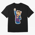 Fcb - Fc Barcelona | Cute Cat Messi with Jersey Barcelona Oversized T-Shirt Celebrate Football Dreams Across the FIFA World Cup 2026 USA Canada Mexico Journey through Mbappe and Neymar Highlights, England and Germany Pride, Football Passion,