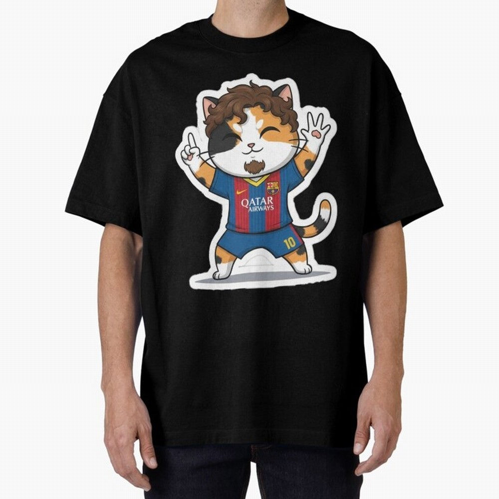 Fcb - Fc Barcelona | Cute Cat Messi with Jersey Barcelona Classic T-Shirt Represent the Passion of FIFA World Cup 2026 Spirit, Capturing Portugal, Spain and Germany, Mbappe, Goal Celebration Energy, Supporter Heritage, Football Icons and Worldwide