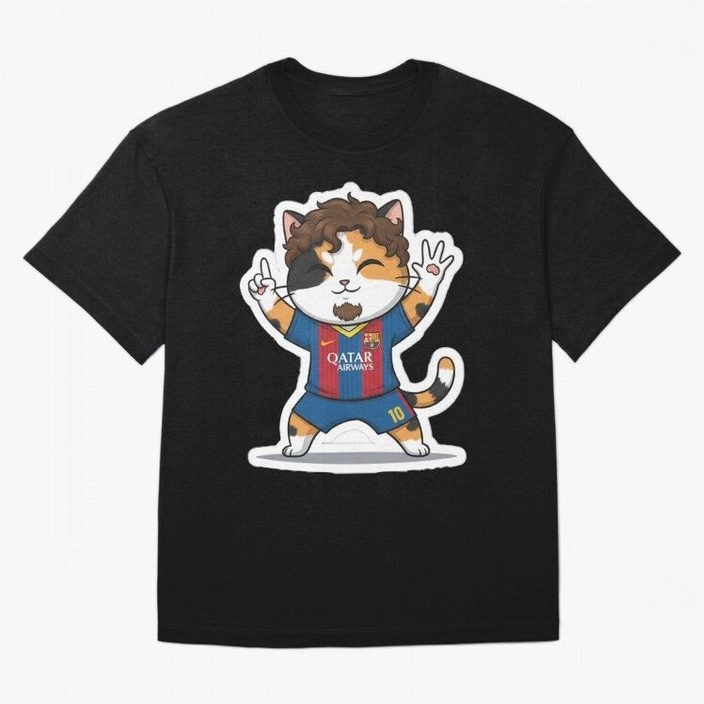 Fcb - Fc Barcelona | Cute Cat Messi with Jersey Barcelona Classic T-Shirt Represent the Passion of FIFA World Cup 2026 Spirit, Capturing Portugal, Spain and Germany, Mbappe, Goal Celebration Energy, Supporter Heritage, Football Icons and Worldwide