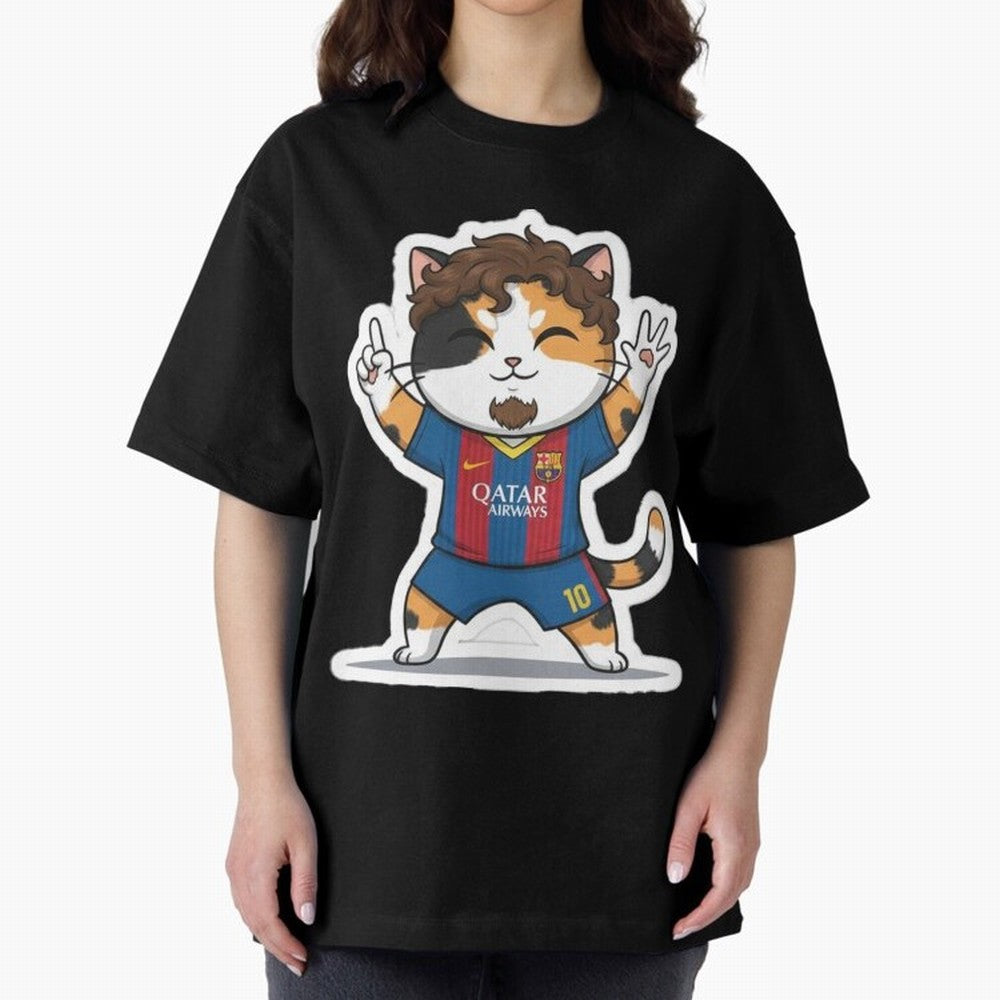 Fcb - Fc Barcelona | Cute Cat Messi with Jersey Barcelona Classic T-Shirt Represent the Passion of FIFA World Cup 2026 Spirit, Capturing Portugal, Spain and Germany, Mbappe, Goal Celebration Energy, Supporter Heritage, Football Icons and Worldwide
