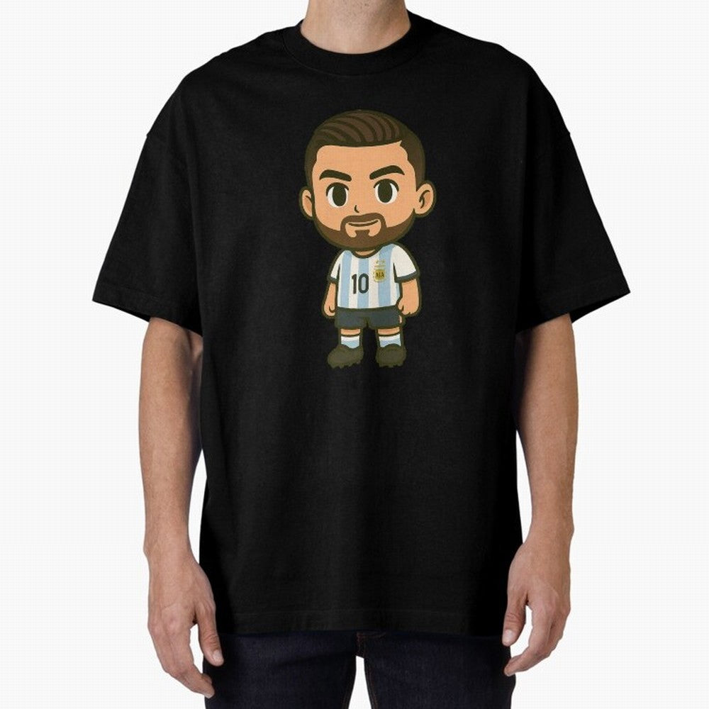 Lionel Messi Cartoon Art Argentina Classic T-Shirt Join Supporters Worldwide for FIFA World Cup 2026 Group Stage for Fans of CR7 and Messi and Netherlands, Bringing Football History, Final Match Energy, Crowd Noise and Once in a Lifetime Moments;