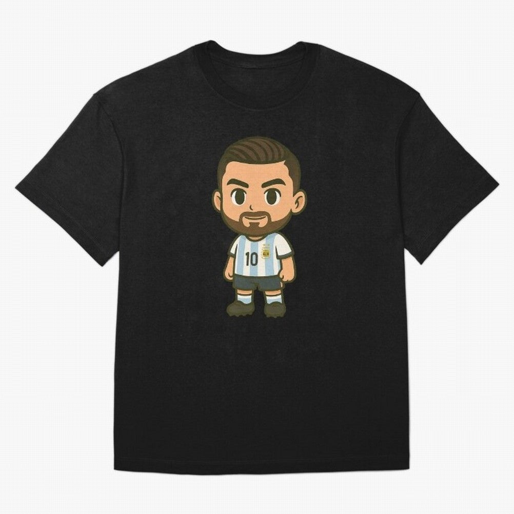 Lionel Messi Cartoon Art Argentina Classic T-Shirt Join Supporters Worldwide for FIFA World Cup 2026 Group Stage for Fans of CR7 and Messi and Netherlands, Bringing Football History, Final Match Energy, Crowd Noise and Once in a Lifetime Moments;
