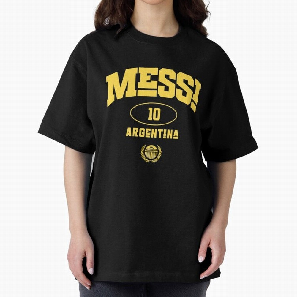 Messi 10: Yellow Text Soccer Legend T-shirt Active T-Shirt Follow FIFA World Cup 2026 USA Canada Mexico Connected to Messi, Spain Energy, Vintage Soccer Flavor, Modern Football Stars, National Flags and Final Night Emotion; Created for Match Day