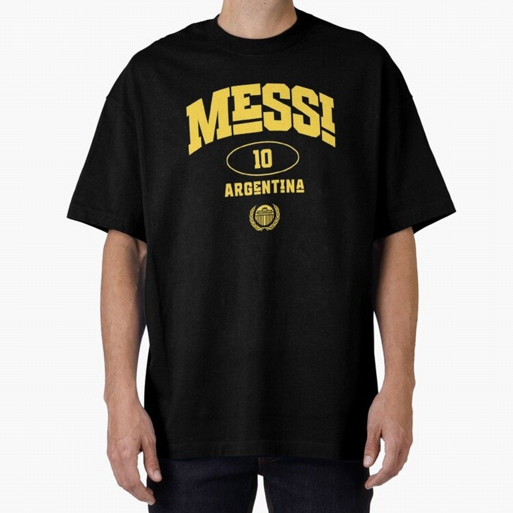 Messi 10: Yellow Text Soccer Legend T-shirt Active T-Shirt Follow FIFA World Cup 2026 USA Canada Mexico Connected to Messi, Spain Energy, Vintage Soccer Flavor, Modern Football Stars, National Flags and Final Night Emotion; Created for Match Day