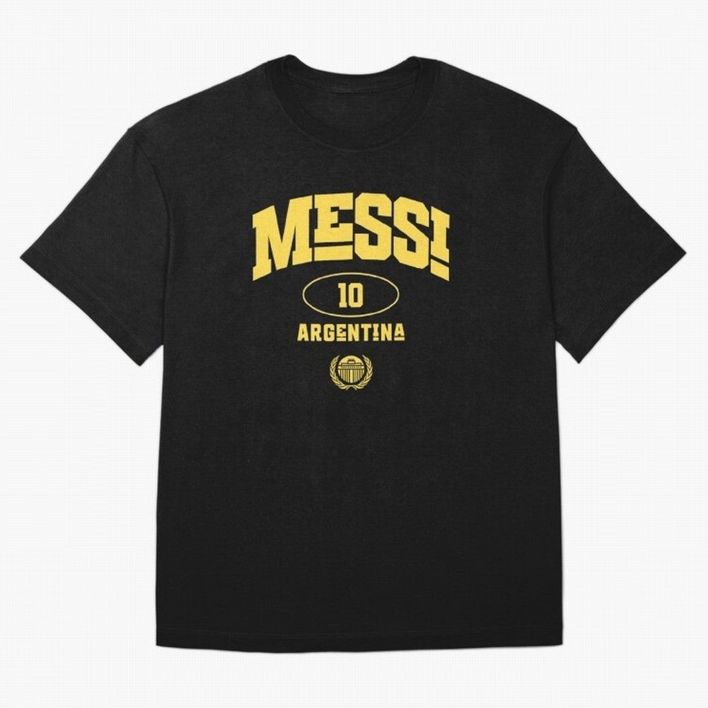 Messi 10: Yellow Text Soccer Legend T-shirt Active T-Shirt Follow FIFA World Cup 2026 USA Canada Mexico Connected to Messi, Spain Energy, Vintage Soccer Flavor, Modern Football Stars, National Flags and Final Night Emotion; Created for Match Day