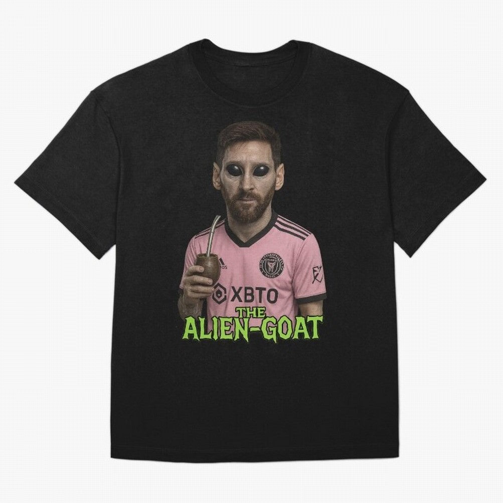 Messi Alien-GOAT: Extraterrestrial Fusion and Messi The Goat Inter Miami Jersey Classic T-Shirt Show Match Day Excitement for Match Day Hype around FIFA World Cup 2026 USA Canada Mexico, Haaland and Mbappe, Argentina, France and Brazil, Global