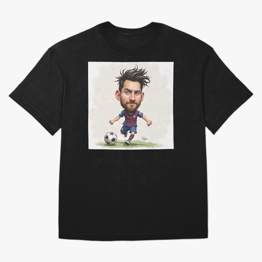 The Little Magician ¨C Caricature of Lionel Messi Oversized T-Shirt Carry the Colors and Pride of FIFA World Cup 2026 Group Stage Inspired by Cristiano Ronaldo, Haaland and CR7, England and Germany Energy, Football History, Final Match Energy,