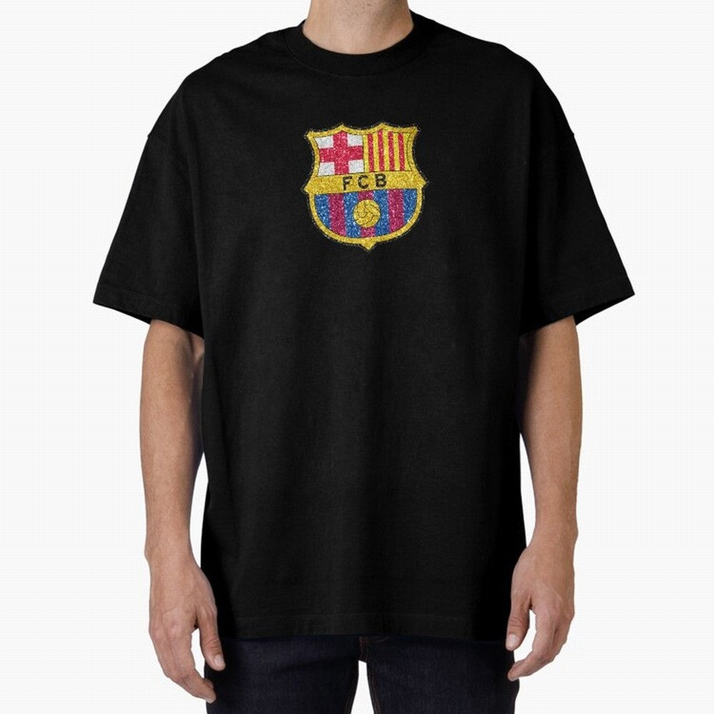 barca glitter logo Oversized T-Shirt Celebrate Global Passion for Global Football Passion for FIFA World Cup 2026, Driven by Neymar, Haaland and Cristiano Ronaldo, Brazil, Football Passion, Legendary Performances, Festival Vibes and Supporter