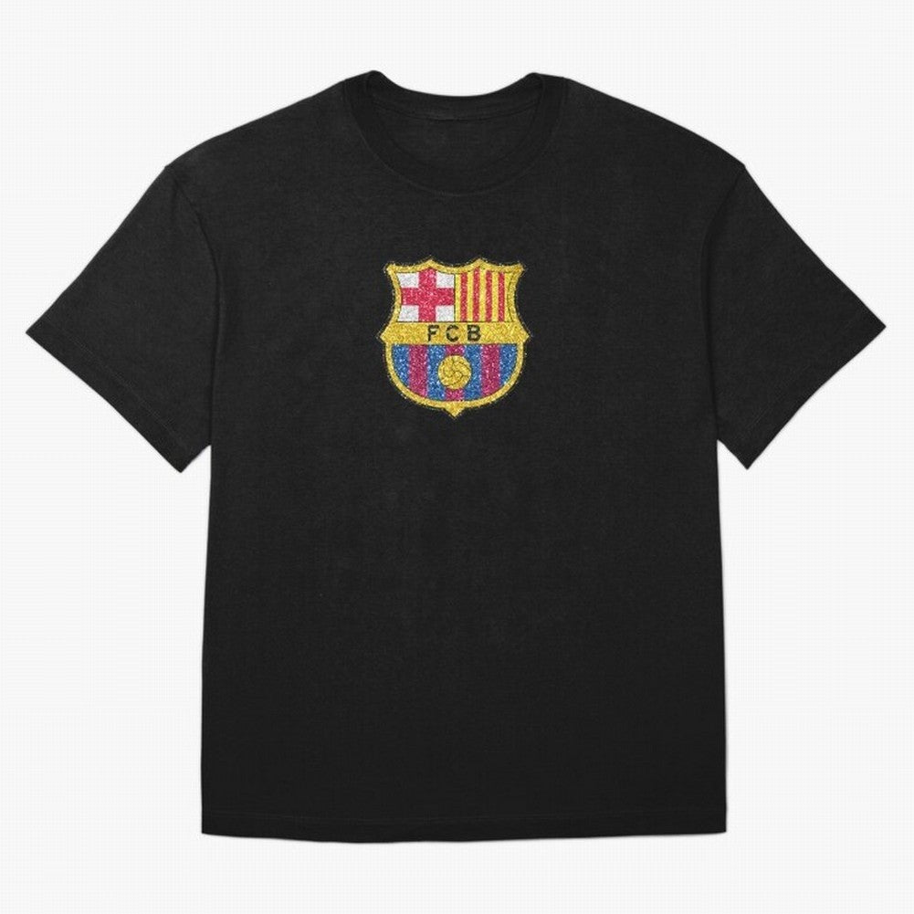 barca glitter logo Oversized T-Shirt Celebrate Global Passion for Global Football Passion for FIFA World Cup 2026, Driven by Neymar, Haaland and Cristiano Ronaldo, Brazil, Football Passion, Legendary Performances, Festival Vibes and Supporter