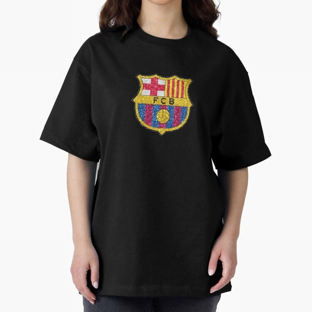 barca glitter logo Oversized T-Shirt Celebrate Global Passion for Global Football Passion for FIFA World Cup 2026, Driven by Neymar, Haaland and Cristiano Ronaldo, Brazil, Football Passion, Legendary Performances, Festival Vibes and Supporter