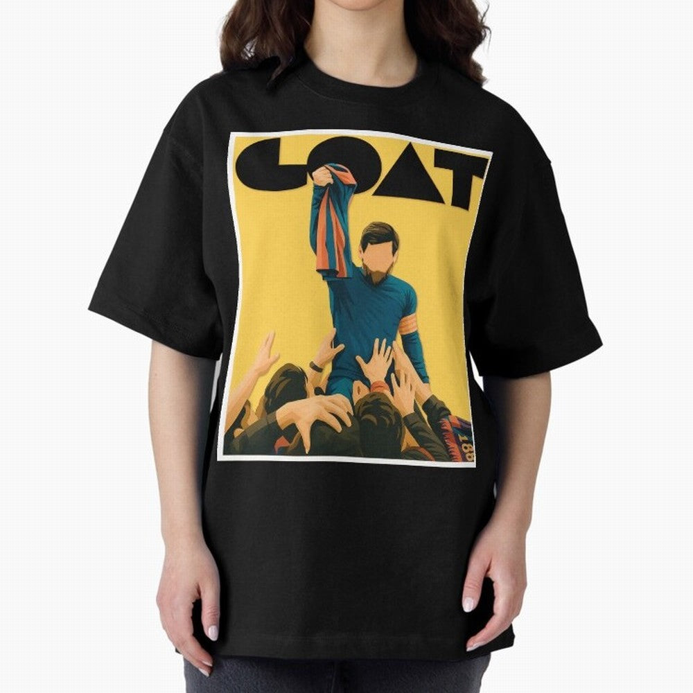 Lionel Messi Men's Football GOAT T-Shirt | Argentina Retro Vintage Messi Shirt Fan Gift Oversized T-Shirt Upgrade Match Day Hype around FIFA World Cup 2026 USA Canada Mexico, CR7, Brazil, Portugal and Argentina, Worldwide Fan Energy, Dramatic