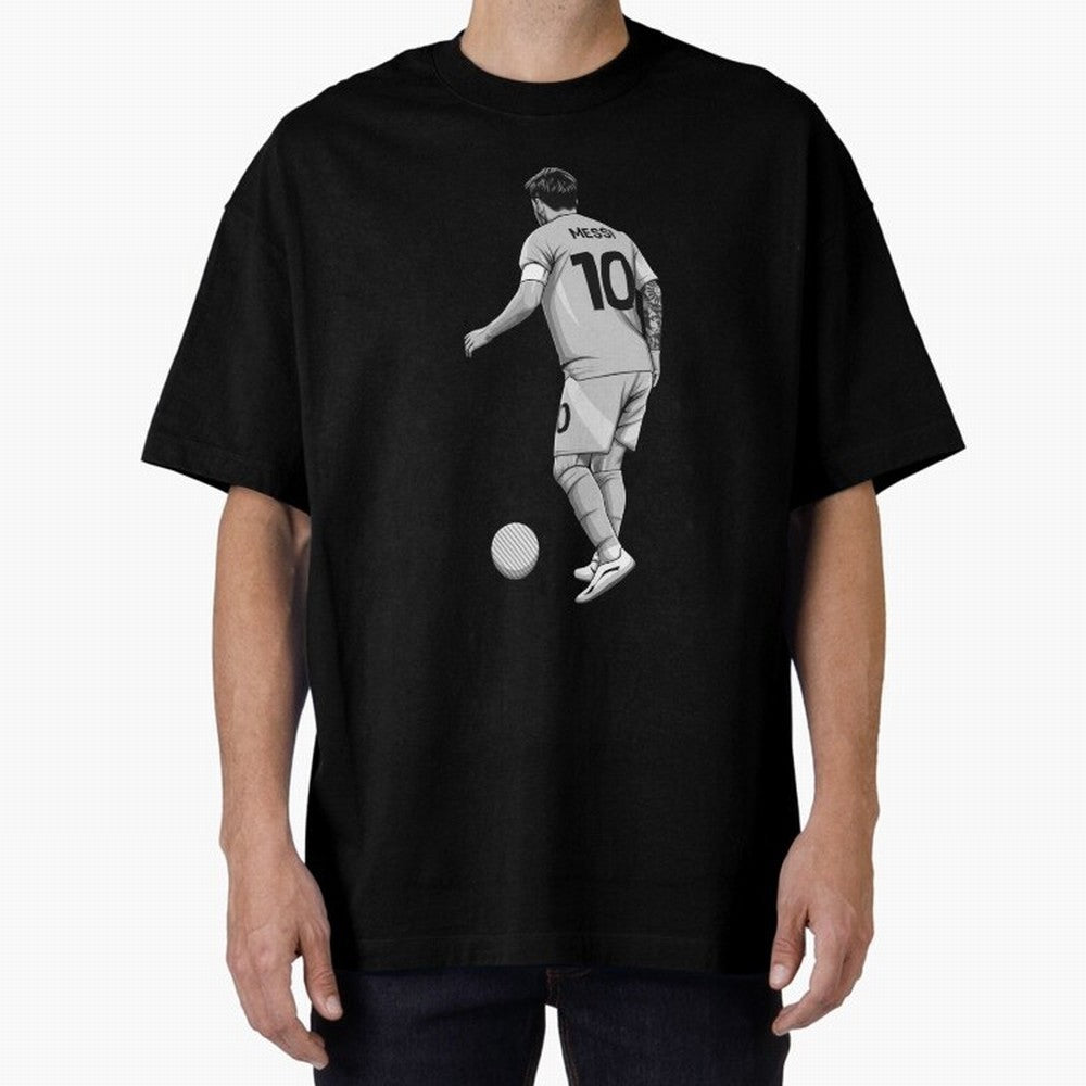 Lionel Messi Black and White Version Classic T-Shirt Show Your Love for Global Football Passion for FIFA World Cup 2026 Group Stage, Filled with Haaland, Spain, Global Supporter Spirit, Legendary Goals, National Colors and Tournament Celebration;