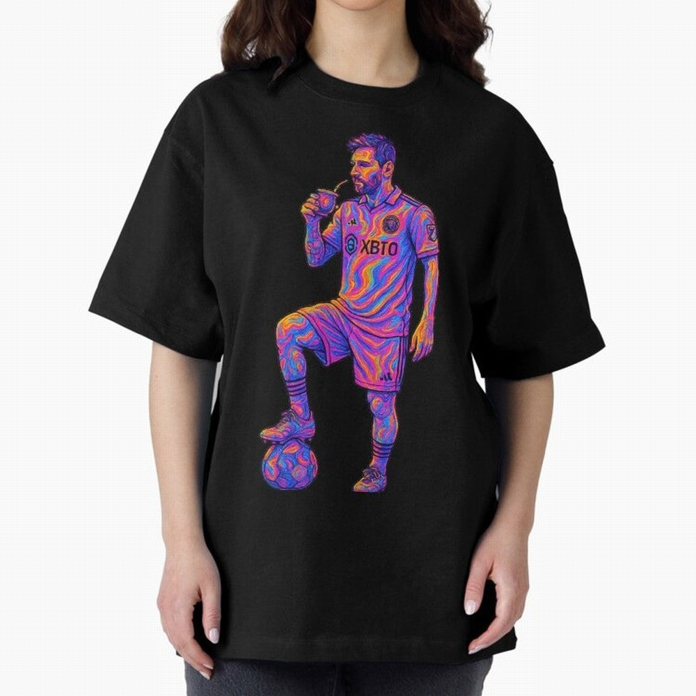 Messi Mate Vibes: Psychedelic Art by the GOAT Inter Miami Classic T-Shirt Remember Iconic Moments from FIFA World Cup 2026 Group Stage Spirit, Capturing Spain and Netherlands, Messi, Neymar and Mbappe, Retro Football Energy, Iconic Rivalries,