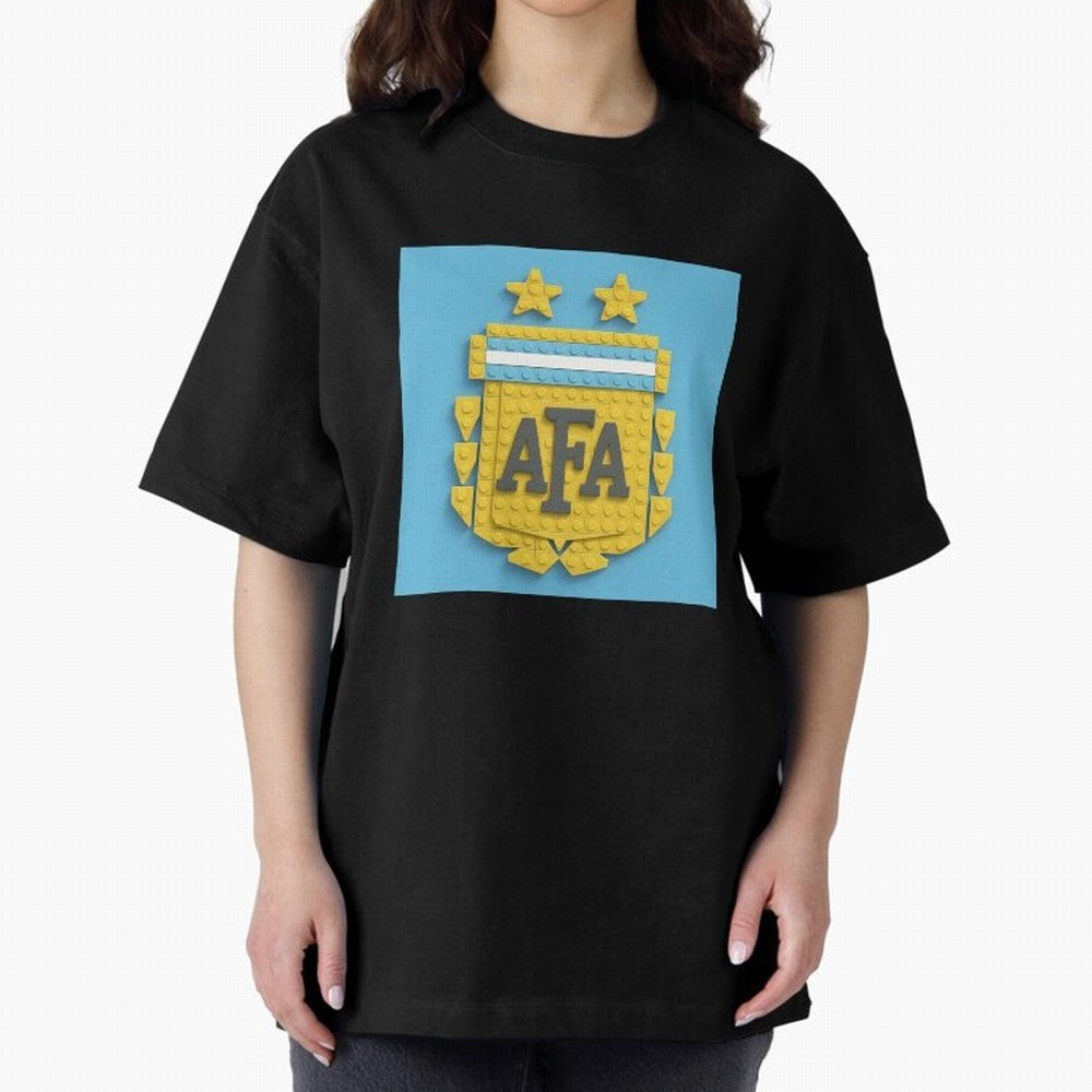 Argentina Blocks Oversized T-Shirt Unlock FIFA World Cup 2026 Filled with Messi, CR7 and Mbappe, Argentina and Brazil Energy, Soccer Culture, Superstar Moments, National Team Dreams and Competitive Fire; Ideal for Fans Who Follow Messi, Cristiano