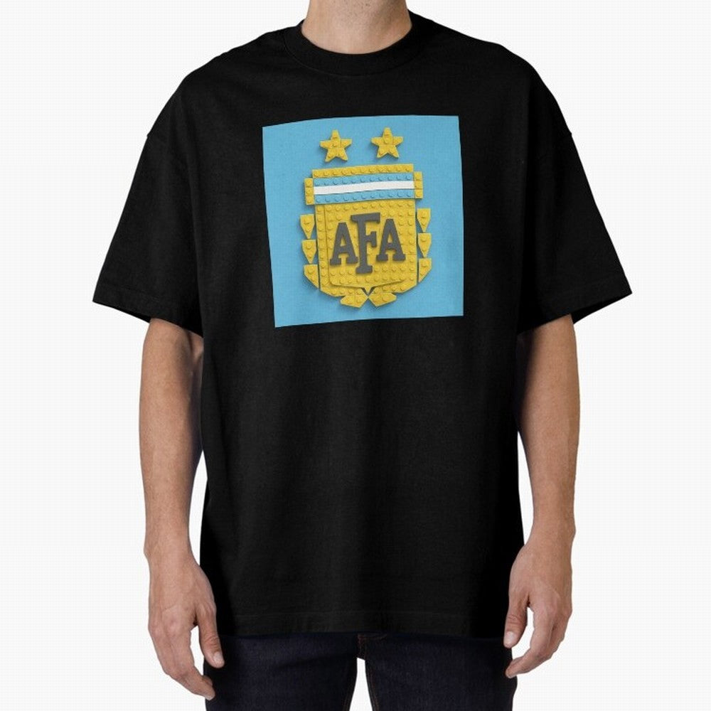 Argentina Blocks Oversized T-Shirt Unlock FIFA World Cup 2026 Filled with Messi, CR7 and Mbappe, Argentina and Brazil Energy, Soccer Culture, Superstar Moments, National Team Dreams and Competitive Fire; Ideal for Fans Who Follow Messi, Cristiano