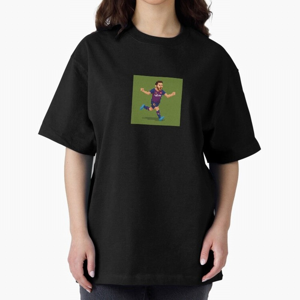 Lionel Messi Barcelona Pixel Art Tribute Classic T-Shirt Celebrate Football Dreams Across FIFA World Cup 2026 Group Stage Celebrating Neymar, Haaland and Cristiano Ronaldo, Brazil, Portugal and Argentina Energy, Football Festival Excitement, Trophy