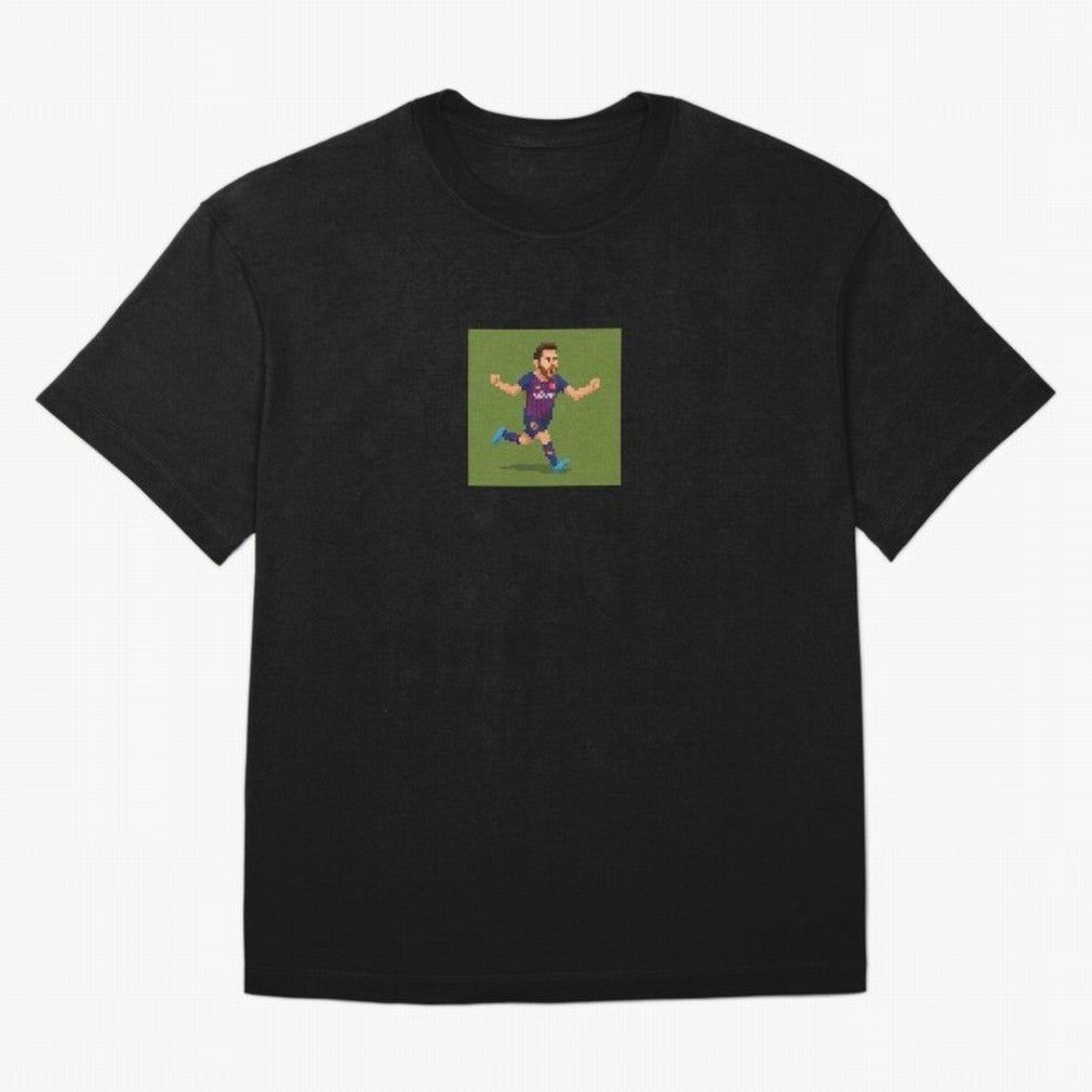 Lionel Messi Barcelona Pixel Art Tribute Classic T-Shirt Celebrate Football Dreams Across FIFA World Cup 2026 Group Stage Celebrating Neymar, Haaland and Cristiano Ronaldo, Brazil, Portugal and Argentina Energy, Football Festival Excitement, Trophy