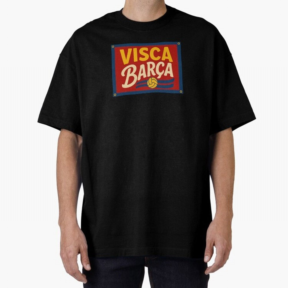 FC Barcelona Visca Barca Oversized T-Shirt Capture Stadium Memories from the FIFA World Cup 2026 USA Canada Mexico Journey through Haaland and Mbappe Highlights, Germany Pride, Football Passion, Legendary Performances, Festival Vibes and Supporter