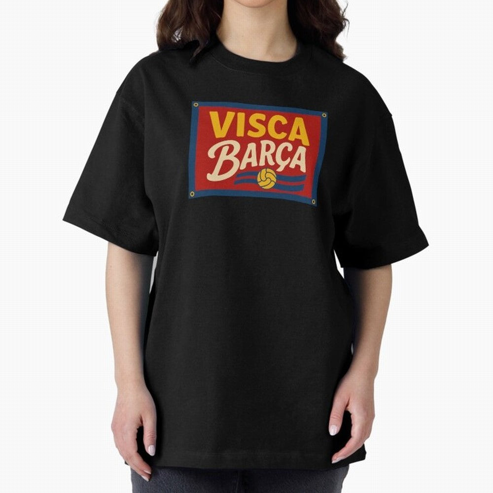 FC Barcelona Visca Barca Oversized T-Shirt Capture Stadium Memories from the FIFA World Cup 2026 USA Canada Mexico Journey through Haaland and Mbappe Highlights, Germany Pride, Football Passion, Legendary Performances, Festival Vibes and Supporter