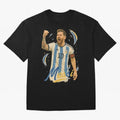 Lionel Messi Argentina Art ¨C Iconic World Cup Champion Tribute Design	 Oversized T-Shirt Celebrate the Stars of FIFA World Cup 2026 USA Canada Mexico Spirit, Centered on Portugal, Spain and Germany, Messi, Football History, Final Match Energy,