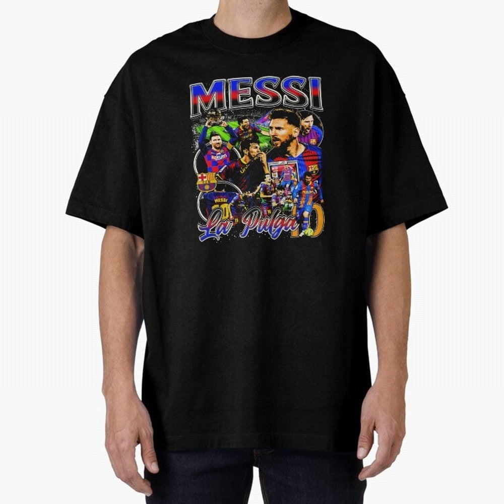 Lionel Messi La Pulga Oversized T-Shirt Cheer through Every Moment of Match Day Hype around FIFA World Cup 2026 USA Canada Mexico, CR7 and Messi, France and Portugal, Stadium Chants, National Pride, Trophy Dreams and Unforgettable Football