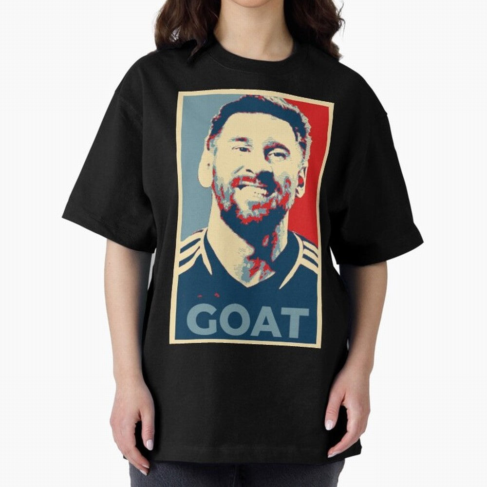 Messi - Hope Oversized T-Shirt Wear the Spirit of the FIFA World Cup 2026 USA Canada Mexico Journey through Cristiano Ronaldo, Haaland and CR7 Highlights, Germany Pride, Sports Nostalgia, International Competition, Famous Players and Unforgettable