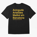 FC Barcelona Futbol Soccer Stadium Street Address Classic T-Shirt Fuel Your Fan Pride for the FIFA World Cup 2026 Journey through Messi and Cristiano Ronaldo Highlights, Argentina and Brazil Pride, Vintage Soccer Flavor, Modern Football Stars,