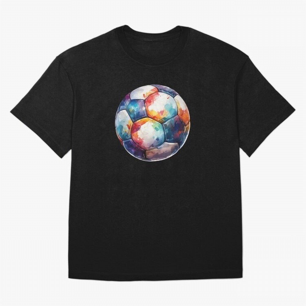 Football Soccer Ball Watercolor Illustration Drawing Classic T-Shirt Back Your Heroes with Global Football Passion for FIFA World Cup 2026, with Cristiano Ronaldo, Haaland and CR7, England, France and Netherlands, Tournament Hype, Historic
