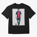 Lionel Messi Barcelona Illustration ¨C Iconic Football Artwork Classic T-Shirt Experience the Global Stage of Match Day Hype around FIFA World Cup 2026 USA Canada Mexico, Cristiano Ronaldo, Haaland and CR7, Spain, Global Supporter Spirit, Legendary