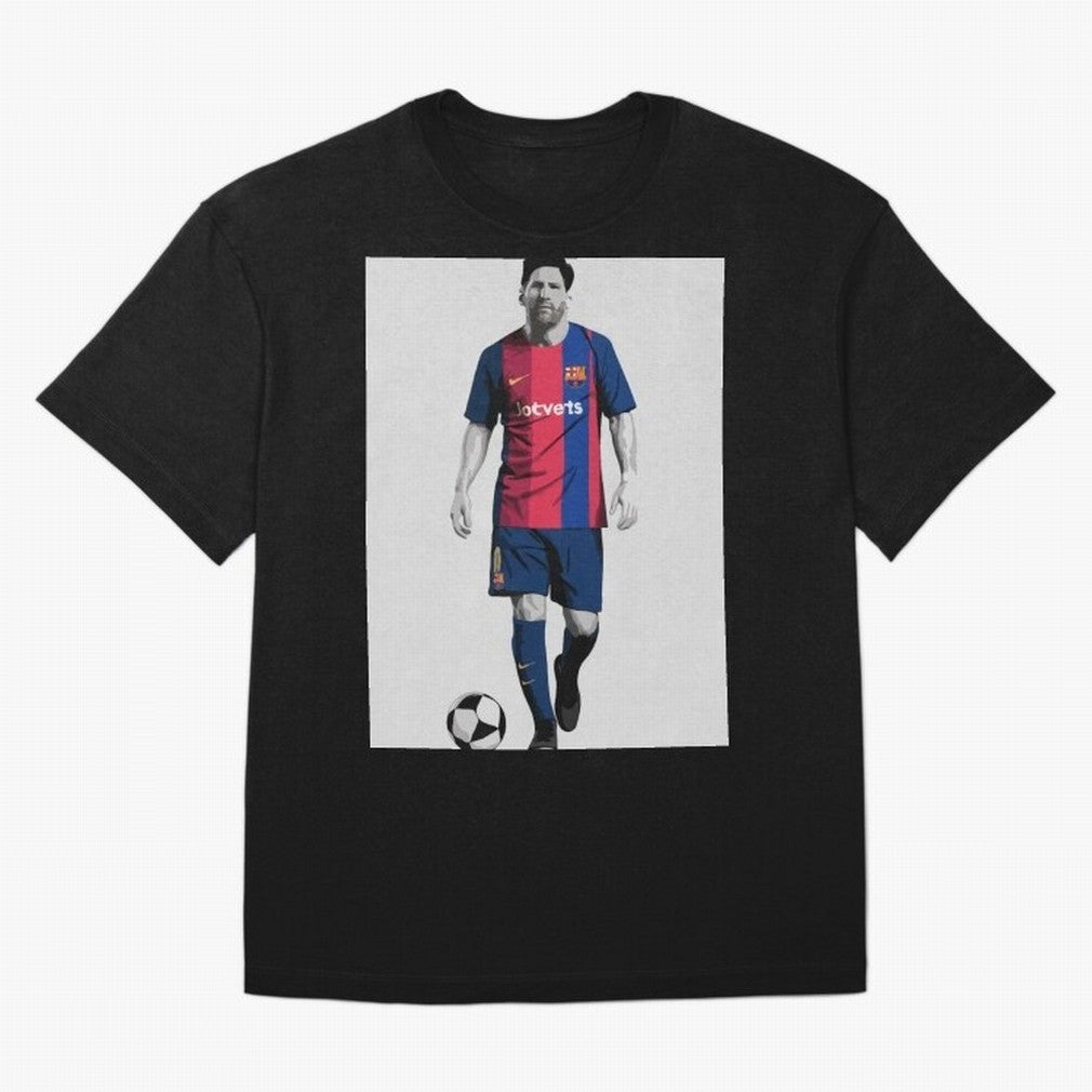 Lionel Messi Barcelona Illustration ¨C Iconic Football Artwork Classic T-Shirt Experience the Global Stage of Match Day Hype around FIFA World Cup 2026 USA Canada Mexico, Cristiano Ronaldo, Haaland and CR7, Spain, Global Supporter Spirit, Legendary