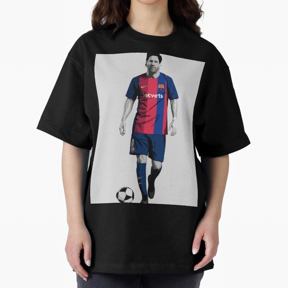 Lionel Messi Barcelona Illustration ¨C Iconic Football Artwork Classic T-Shirt Experience the Global Stage of Match Day Hype around FIFA World Cup 2026 USA Canada Mexico, Cristiano Ronaldo, Haaland and CR7, Spain, Global Supporter Spirit, Legendary
