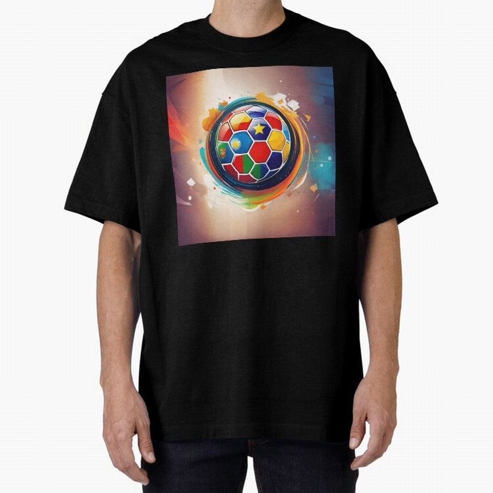 soccer 1 Oversized T-Shirt Fuel the Hype around FIFA World Cup 2026 for Fans of CR7 and Portugal, Spain and Germany, Bringing Match Day Excitement, Supporter Culture, Golden Goals and Global Football Passion; Ideal for Passionate Fans Who Love