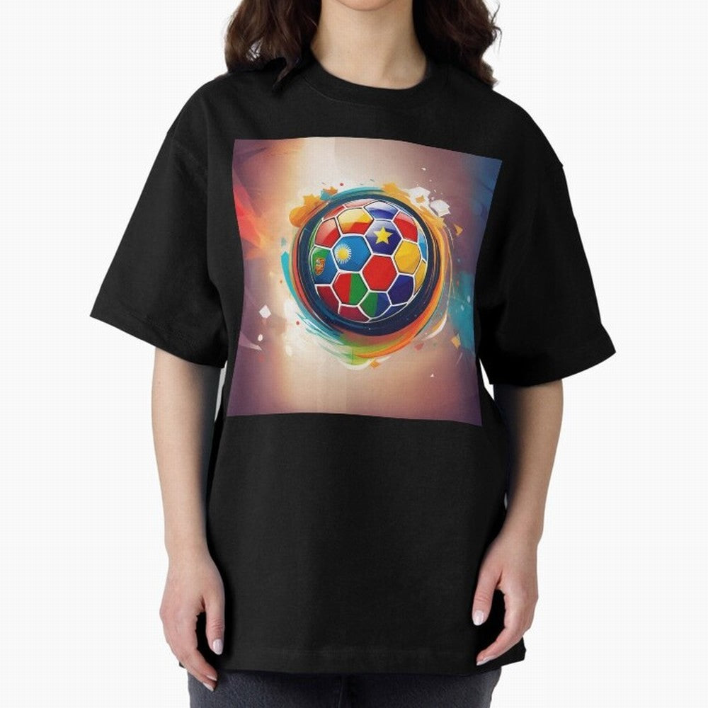 soccer 1 Oversized T-Shirt Fuel the Hype around FIFA World Cup 2026 for Fans of CR7 and Portugal, Spain and Germany, Bringing Match Day Excitement, Supporter Culture, Golden Goals and Global Football Passion; Ideal for Passionate Fans Who Love