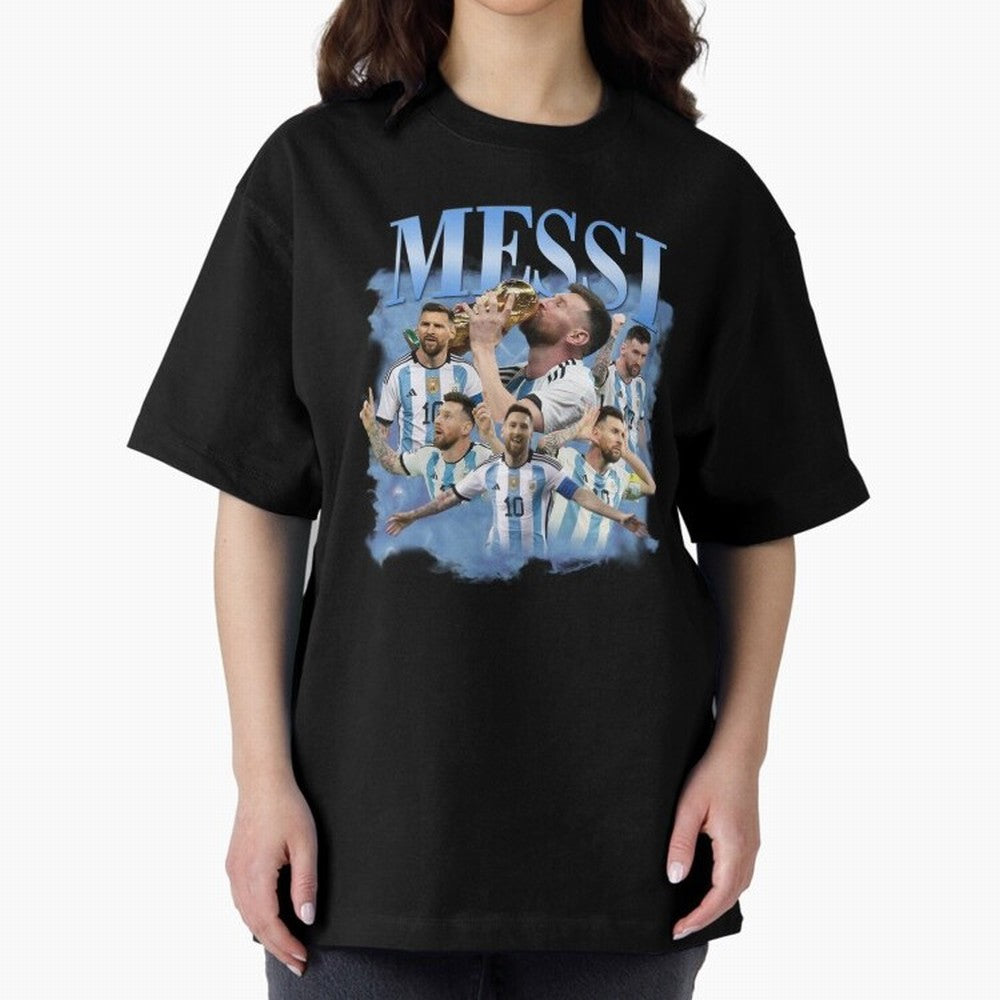 Lionel Messi Footballer Classic T-Shirt Join Global Football Passion for FIFA World Cup 2026, Capturing Neymar, Argentina, Vintage Soccer Flavor, Modern Football Stars, National Flags and Final Night Emotion; Ideal for Passionate Fans Who Love